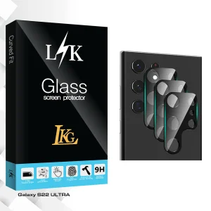 محافظ لنز دوربین ال کا جی مدل LK Glass SFLL مناسب برای گوشی موبایل سامسونگ Galaxy S22 ULTRA بسته سه عددی