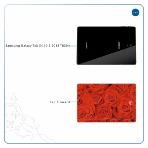 برچسب پوششی ماهوت مدل Red-Flower مناسب برای تبلت سامسونگ Galaxy Tab S4 10.5 2018 T830