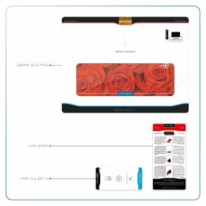 برچسب پوششی ماهوت مدل Red-Flower مناسب برای تبلت سامسونگ Galaxy Tab S4 10.5 2018 T830
