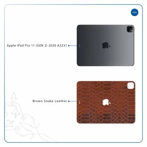 برچسب پوششی ماهوت مدل Brown-Snake-Leather مناسب برای تبلت اپل iPad Pro 11 (GEN 2) 2020 A2231