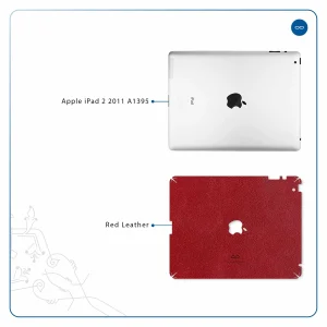 برچسب پوششی ماهوت مدل Red-Leather مناسب برای تبلت اپل iPad 2 2011 A1395