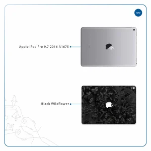برچسب پوششی ماهوت مدل Black-Wildflower مناسب برای تبلت اپل iPad Pro 9.7 2016 A1675