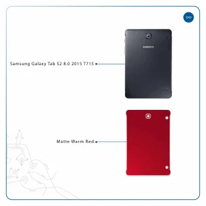 برچسب پوششی ماهوت مدل Matte-Warm-Red مناسب برای تبلت سامسونگ Galaxy Tab S2 8.0 2015 T715