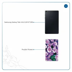 برچسب پوششی ماهوت مدل Purple-Flower مناسب برای تبلت سامسونگ Galaxy Tab A 8.0 2019 T290