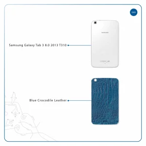 برچسب پوششی ماهوت مدل Blue-Crocodile-Leather مناسب برای تبلت سامسونگ Galaxy Tab 3 8.0 2013 T310