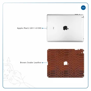 برچسب پوششی ماهوت مدل Brown-Snake-Leather مناسب برای تبلت اپل iPad 2 2011 A1395