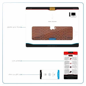برچسب پوششی ماهوت مدل Brown-Snake-Leather مناسب برای تبلت اپل iPad 2 2011 A1395