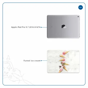 برچسب پوششی ماهوت مدل Funnel ice cream مناسب برای تبلت اپل iPad Pro 9.7 2016 A1674