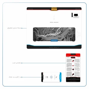 برچسب پوششی ماهوت مدل Black Printed Circuit Board مناسب برای تبلت سامسونگ Galaxy Tab E 9.6 2015 T561