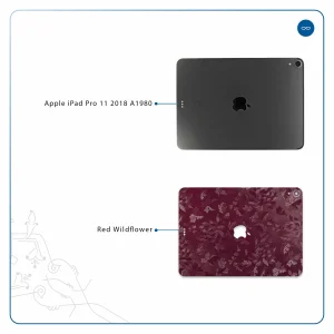 برچسب پوششی ماهوت مدل Red-Wildflower مناسب برای تبلت اپل iPad Pro 11 2018 A1980