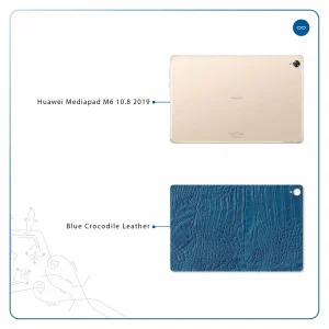 برچسب پوششی ماهوت مدل Blue-Crocodile-Leather مناسب برای تبلت هوآوی Mediapad M6 10.8 2019