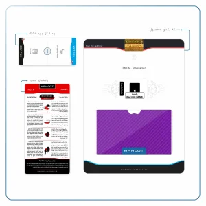 برچسب پوششی ماهوت مدل Purple-Fiber مناسب برای تبلت اپل iPad mini (GEN 5) 2019 A2133