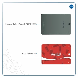 برچسب پوششی ماهوت مدل Coca-Cola-Logo مناسب برای تبلت سامسونگ Galaxy Tab A 9.7 2015 T555