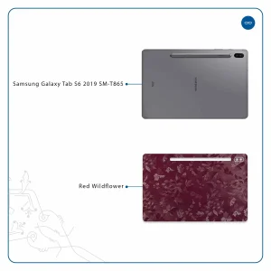 برچسب پوششی ماهوت مدل Red-Wildflower مناسب برای تبلت سامسونگ Galaxy Tab S6 2019 SM-T865
