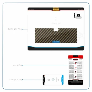 برچسب پوششی ماهوت مدل Glossy-Brown-Fiber مناسب برای تبلت اپل iPad 9.7 (GEN 5) 2017 A1823