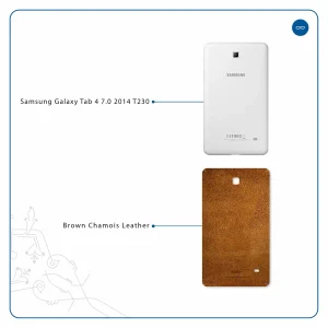 برچسب پوششی ماهوت مدل Brown-Chamois-Leather مناسب برای تبلت سامسونگ Galaxy Tab 4 7.0 2014 T230
