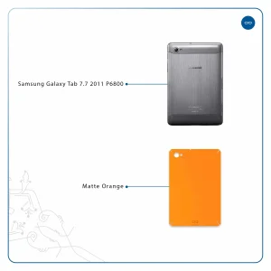 برچسب پوششی ماهوت مدل Matte-Orange مناسب برای تبلت سامسونگ Galaxy Tab 7.7 2011 P6800