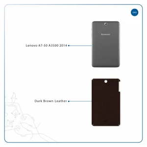 برچسب پوششی ماهوت مدل Dark-Brown-Leather مناسب برای تبلت لنوو A7-50 A3500 2014