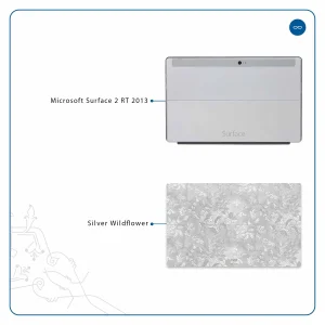 برچسب پوششی ماهوت مدل Silver-Wildflower مناسب برای تبلت مایکروسافت Surface 2 RT 2013