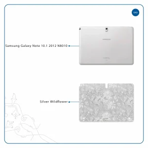 برچسب پوششی ماهوت مدل Silver-Wildflower مناسب برای تبلت سامسونگ Galaxy Note 10.1 2012 N8010