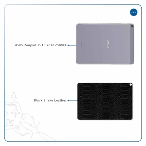 برچسب پوششی ماهوت مدل Black-Snake-Leather مناسب برای تبلت ایسوس Zenpad 3S 10 2017 Z500KL