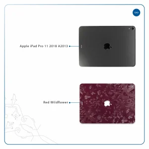 برچسب پوششی ماهوت مدل Red-Wildflower مناسب برای تبلت اپل iPad Pro 11 2018 A2013