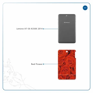 برچسب پوششی ماهوت مدل Red-Flower مناسب برای تبلت لنوو A7-50 A3500 2014