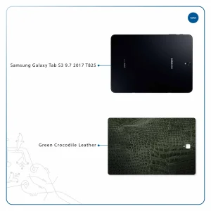 برچسب پوششی ماهوت مدل Green-Crocodile-Leather مناسب برای تبلت سامسونگ Galaxy Tab S3 9.7 2017 T825