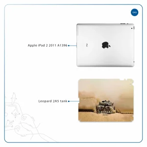 برچسب پوششی ماهوت مدل Leopard 2A5 tank مناسب برای تبلت اپل iPad 2 2011 A1396