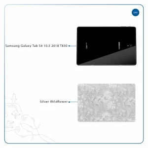 برچسب پوششی ماهوت مدل Silver-Wildflower مناسب برای تبلت سامسونگ Galaxy Tab S4 10.5 2018 T830
