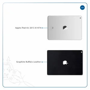 برچسب پوششی ماهوت مدل Graphite Buffalo Leather مناسب برای تبلت اپل iPad Air 2013 A1474