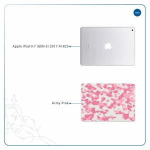 برچسب پوششی ماهوت مدل Army-Pink مناسب برای تبلت اپل iPad 9.7 (GEN 5) 2017 A1823
