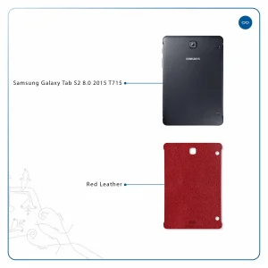 برچسب پوششی ماهوت مدل Red-Leather مناسب برای تبلت سامسونگ Galaxy Tab S2 8.0 2015 T715