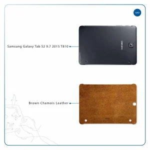 برچسب پوششی ماهوت مدل Brown-Chamois-Leather مناسب برای تبلت سامسونگ Galaxy Tab S2 9.7 2015 T810