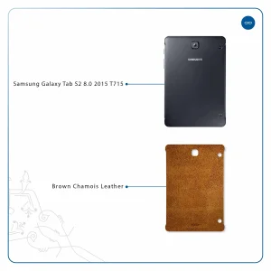 برچسب پوششی ماهوت مدل Brown-Chamois-Leather مناسب برای تبلت سامسونگ Galaxy Tab S2 8.0 2015 T715