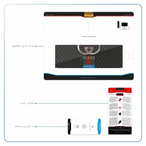 برچسب پوششی ماهوت مدل GUCCI-Logo مناسب برای تبلت اچ تی سی Nexus 9 2014