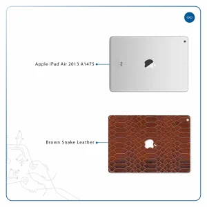 برچسب پوششی ماهوت مدل Brown-Snake-Leather مناسب برای تبلت اپل iPad Air 2013 A1475