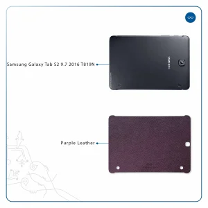 برچسب پوششی ماهوت مدل Purple-Leather مناسب برای تبلت سامسونگ Galaxy Tab S2 9.7 2016 T819N