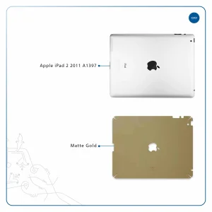 برچسب پوششی ماهوت مدل Matte-Gold مناسب برای تبلت اپل iPad 2 2011 A1397