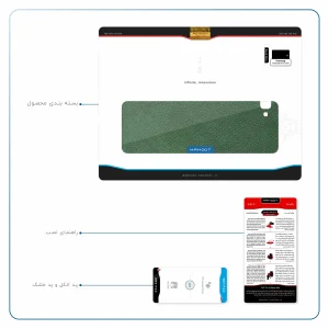 برچسب پوششی ماهوت مدل Green-Leather مناسب برای تبلت سامسونگ Galaxy Tab A 10.1 2016 T580