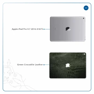 برچسب پوششی ماهوت مدل Green-Crocodile-Leather مناسب برای تبلت اپل iPad Pro 9.7 2016 A1673