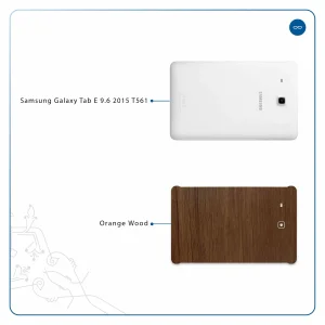 برچسب پوششی ماهوت مدل Orange-Wood مناسب برای تبلت سامسونگ Galaxy Tab E 9.6 2015 T561