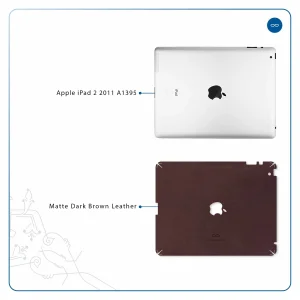 برچسب پوششی ماهوت مدل Matte-Dark-Brown-Leather مناسب برای تبلت اپل iPad 2 2011 A1395