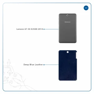 برچسب پوششی ماهوت مدل Deep-Blue-Leather مناسب برای تبلت لنوو A7-50 A3500 2014