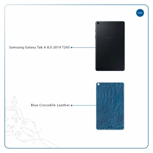 برچسب پوششی ماهوت مدل Blue-Crocodile-Leather مناسب برای تبلت سامسونگ Galaxy Tab A 8.0 2019 T295