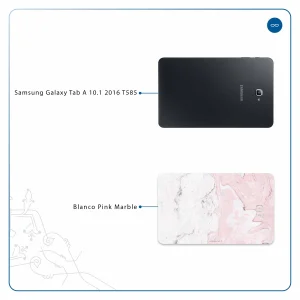 برچسب پوششی ماهوت مدل Blanco-Pink-Marble مناسب برای تبلت سامسونگ Galaxy Tab A 10.1 2016 T585