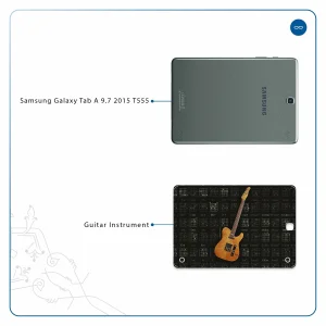 برچسب پوششی ماهوت مدل Guitar-Instrument مناسب برای تبلت سامسونگ Galaxy Tab A 9.7 2015 T555