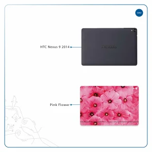 برچسب پوششی ماهوت مدل Pink-Flower مناسب برای تبلت اچ تی سی Nexus 9 2014