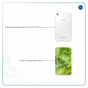 برچسب پوششی ماهوت مدل Green Crystal Marble مناسب برای تبلت سامسونگ Galaxy Tab 3 8.0 2013 T311