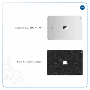 برچسب پوششی ماهوت مدل Black-Crocodile-Leather مناسب برای تبلت اپل iPad Air 2013 A1474